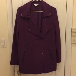 Deep plum coat